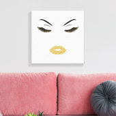 Makeup mit Glitzer-Effekt Leinwanddruck (Insitu (Wohnzimmer))