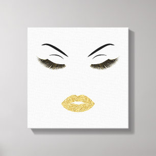 Makeup mit Glitzer-Effekt Leinwanddruck