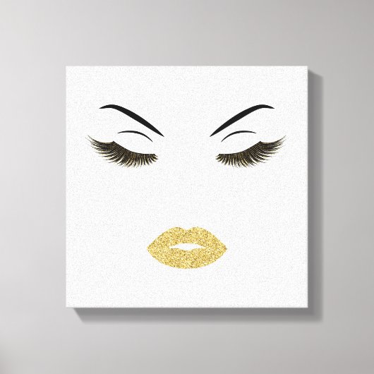 Makeup mit Glitzer-Effekt Leinwanddruck (Vorderseite)