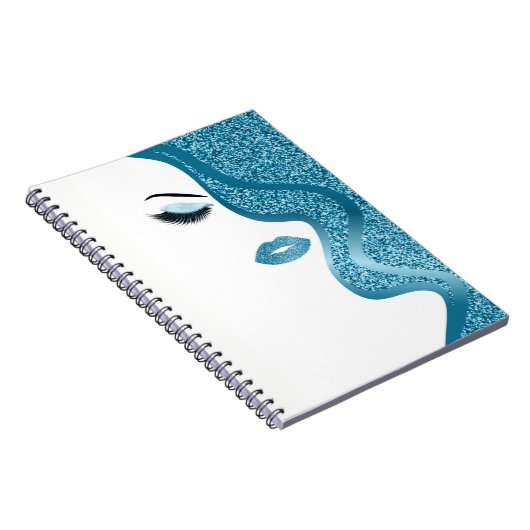 Makeup mit Glitzer-Effekt Notizblock (Rechte Seite)