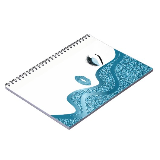 Makeup mit Glitzer-Effekt Notizblock (Linke Seite)