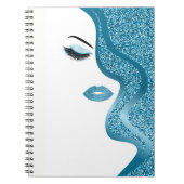 Makeup mit Glitzer-Effekt Notizblock (Vorderseite)