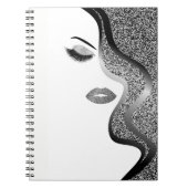 Makeup mit Glitzer-Effekt Notizblock (Vorderseite)