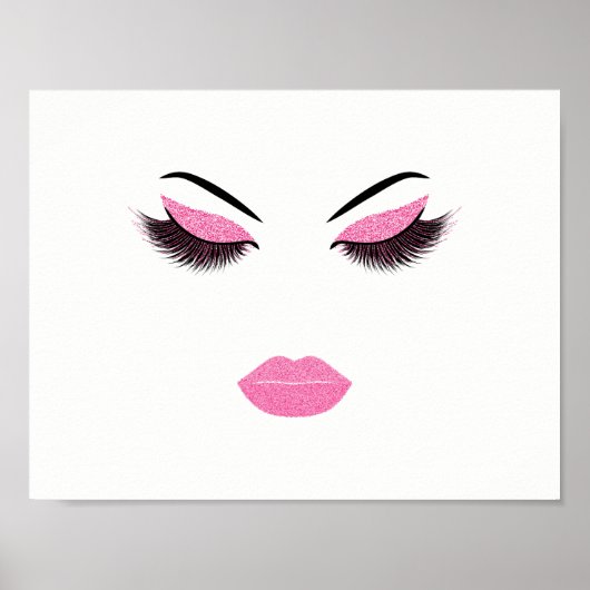 Makeup mit Glitzer-Effekt Poster (Vorne)