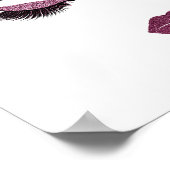 Makeup mit Glitzer-Effekt Poster (Ecke)