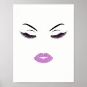 Makeup mit Glitzer-Effekt Poster (Vorne)