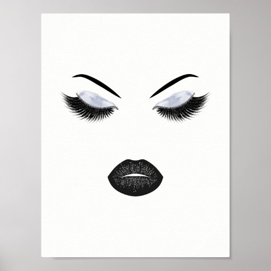 Makeup mit Glitzer-Effekt Poster (Vorne)