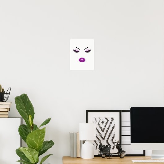 Makeup mit Glitzer-Effekt Poster (Heimbüro)