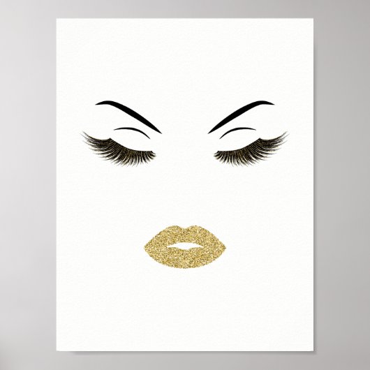 Makeup mit Glitzer-Effekt Poster (Vorne)