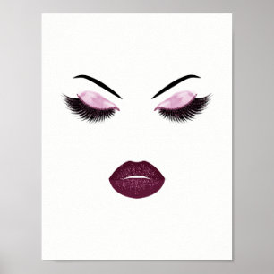 Makeup mit Glitzer-Effekt Poster