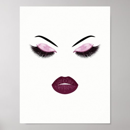 Makeup mit Glitzer-Effekt Poster (Vorne)
