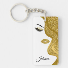 Makeup mit Glitzer-Effekt Schlüsselanhänger