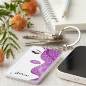 Makeup mit Glitzer-Effekt Schlüsselanhänger (Vorderseite rechts)