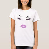 Makeup mit Glitzer-Effekt T-Shirt (Vorderseite)