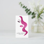 Makeup mit Glitzer-Effekt Visitenkarte (Stehend Vorderseite)