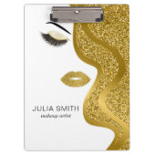 Makeup mit Goldwirkung Glitzer Klemmbrett (Vorderseite)