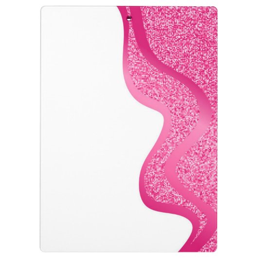 Makeup mit hellrosa Glitzer-Effekt Klemmbrett (Rückseite)