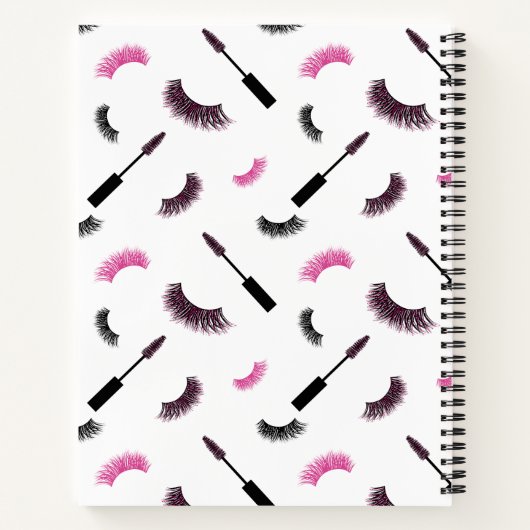 Makeup mit rosa Glitzer Notizblock (Rückseite)