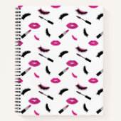 Makeup mit rosa Glitzer Notizblock (Vorderseite)