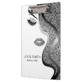 Makeup mit Silbereffekt Klemmbrett (Links)