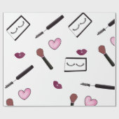 Makeup-Mode-Illustration Geschenkpapier (Flach)