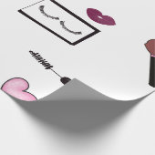 Makeup-Mode-Illustration Geschenkpapier (Ecke)