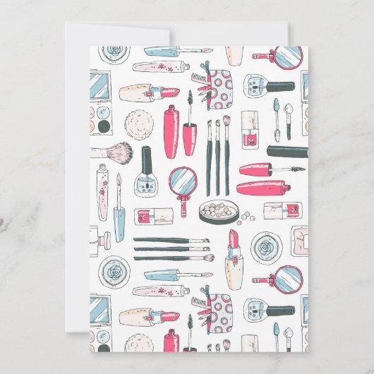 Makeup/Mode Party Einladung anzeigen (Rückseite)