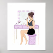 Makeup, Modeskizze, Modeschmuck Poster (Vorne)