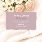 Makeup Monogram Marble Rose Gold Glitter Ombre Visitenkarte