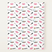 Makeup Muster und rosa Lippen Personalisierter Nam Planer (Rückseite)