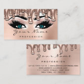 Makeup Nails Lash Makeup Rose Tropfen Blush Blue Visitenkarte (Vorne/Hinten)