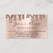 Makeup Nails Lash Makeup Rose Tropfen Blush Blue Visitenkarte (Rückseite)