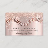 Makeup Nails Manicure Rose Goldene Paradies Visitenkarte (Vorderseite)