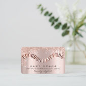 Makeup Nails Manicure Rose Spark Fashion Lux Visitenkarte (Stehend Vorderseite)
