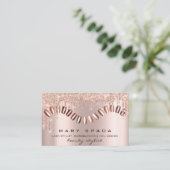 Makeup Nails Manicure Rose Spark Mode Gold Wow Visitenkarte (Stehend Vorderseite)