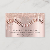 Makeup Nails Manicure Rose Spark Mode Gold Wow Visitenkarte (Vorderseite)