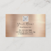 Makeup Nails Rose Rosa Kiss Lips Logo QR Code Visitenkarte (Rückseite)