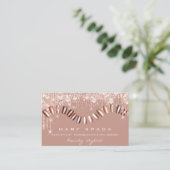 Makeup Nails Stylist Manicure Rose Tropfen Crysals Visitenkarte (Stehend Vorderseite)