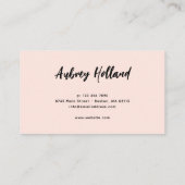 Makeup & Nails Weißes Skript 2 Fotos Visitenkarte (Rückseite)