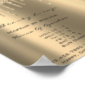 Makeup Opening Stunden Gold Tropfen Funkelnd Preis Poster (Ecke)