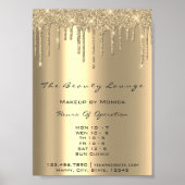 Makeup Openings Stunden Gold Salon Tropfen Preise  Poster (Vorne)