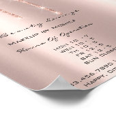 Makeup Openings Stunden Rose Salon Tropfen Parkpre Poster (Ecke)