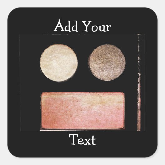 Makeup Palette-Gesicht von Shirley Taylor Quadratischer Aufkleber (Vorderseite)