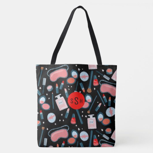 Makeup, Parfüm, Kosmetik Tote Beutel MONOGRAMM sch Tasche (Vorderseite)