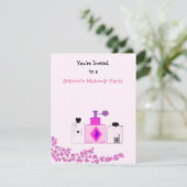 Makeup Party Einladung (Stehend Vorderseite)