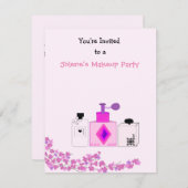 Makeup Party Einladung (Vorne/Hinten)