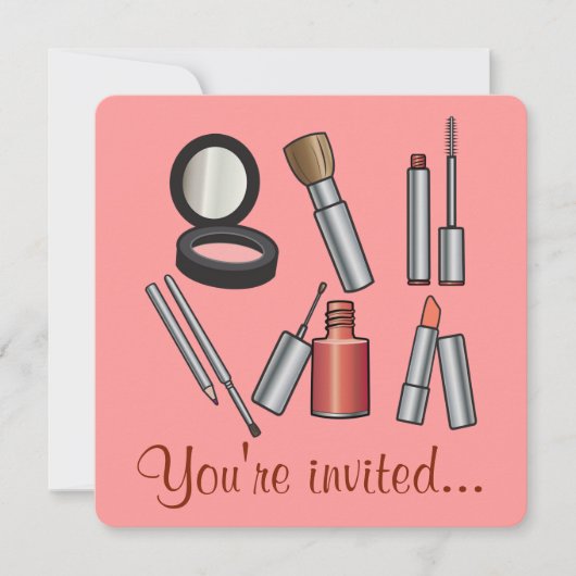 Makeup-Party Einladung (Vorderseite)
