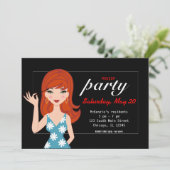 Makeup Party Einladung (Stehend Vorderseite)