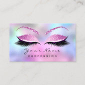Makeup Pink Lashes Fuchsia Ombre Termin Card (Vorderseite)