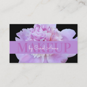 Makeup Pink Lila Blume Klassisch Schwarz Visitenkarte
